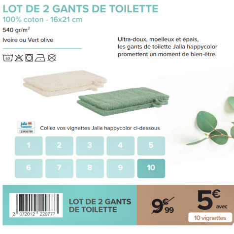 Vignettes Carrefour gants de toilette Jalla  5