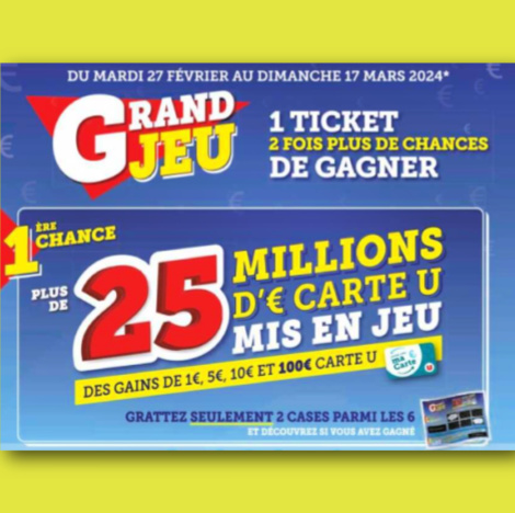 Grand jeu Magasins U  code Grandjeu-magasins-u.fr