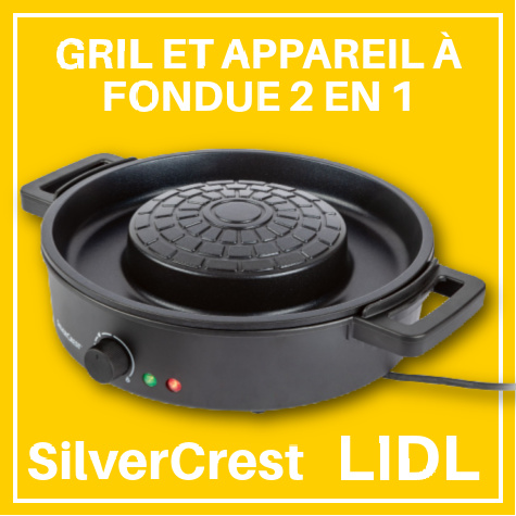 Gril et appareil à fondue 2 en 1 Lidl Silvercrest