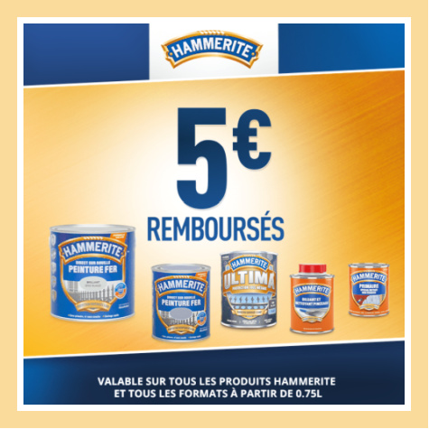Offre de remboursement peinture Hammerite