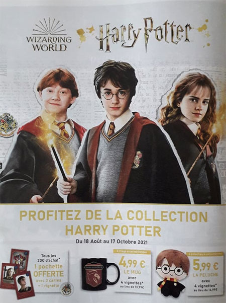 Informations vignettes Harry Potter vues en catalogue