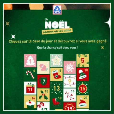 Jeu concours calendrier de l'Avent Aldi - www.calendrier-avent-aldi.fr