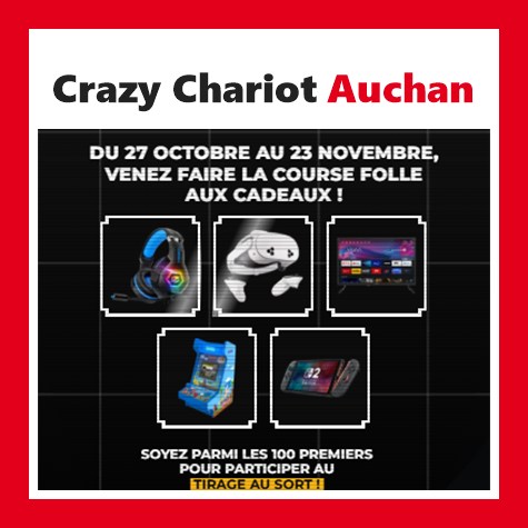 Page du jeu 25 jours Auchan Crazy Chariot sur jeu.auchan.fr/25jours