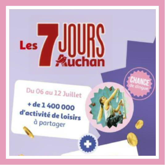 Grand jeu 7 jours Auchan 2022 à code Jeu.auchan.fr/7jours2022