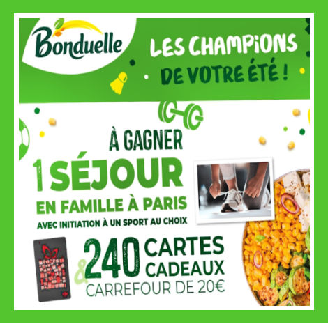 Jeu Bonduelle Carrefour - www.champion-carrefour.bonduelle.fr