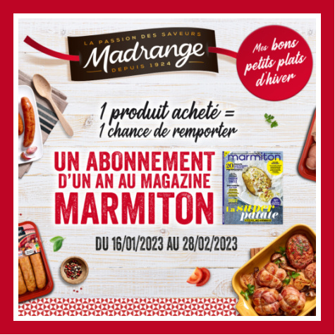Grand jeu Madrange - www.cuisinez-avec-madrange.fr