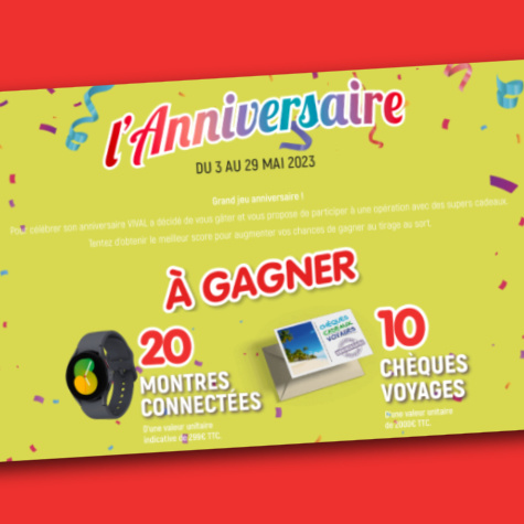 Jeux.Vival.fr Jeu Anniversaire Vival  code