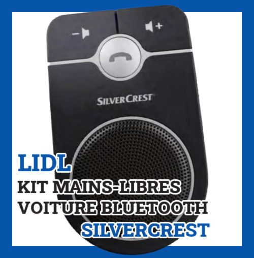 Kit mains libres voiture Lidl Silvercrest 14,99 euros