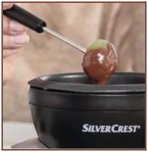 Exemple d'utilisation de la fondue au chocolat Lidl