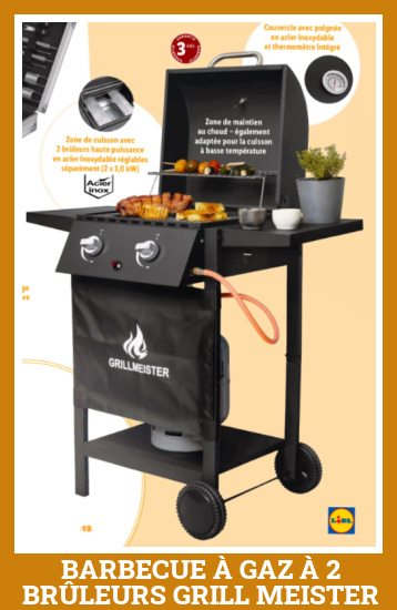 Barbecue  gaz  2 brleurs Lidl Grill Meister