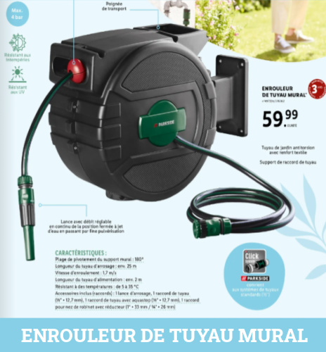 Calibre Sécheresse Overdraw enrouleur parkside est plus que Marchandises diverse