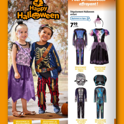 Aperu arrivage dguisements halloween enfant Lidl en arrivage