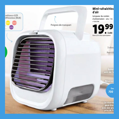 LIDL Mini Rafraichisseur d'air Silvercrest