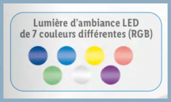 Diffrentes couleurs de la lumire d'ambiance du rafraichisseur d'air