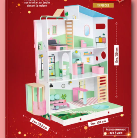 Maison de poupes en bois 130 cm Lidl Playtive