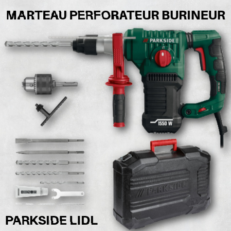 Lidl marteau perforateur burineur Parkside