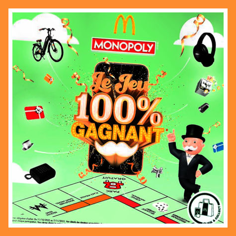Grand jeu vignette Monopoly McDo 2022