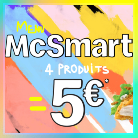 Mcdo menu McSmart  5 pour 4 produits