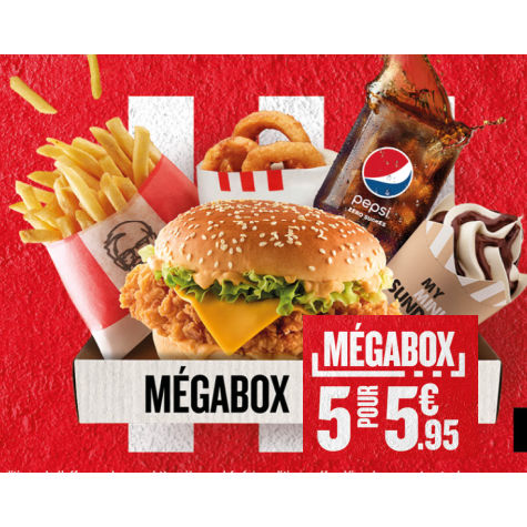 MgaBox KFC 5 produits pour 5,95 2023