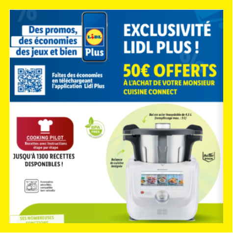 Monsieur Cuisine Connect Lidl Silvercrest réduction de 50€