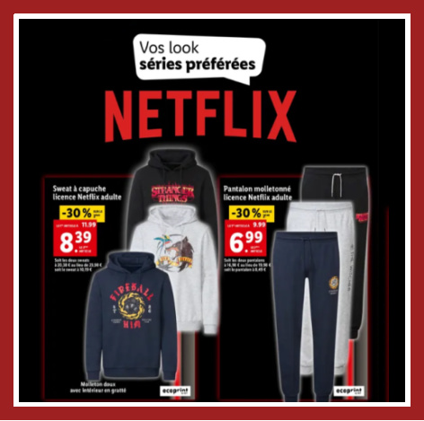 Lidl arrivage vetements Netflix