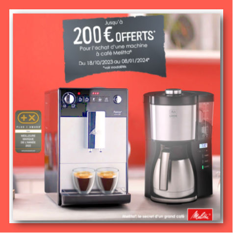 Offre de remboursement Melitta jusqu' 200
