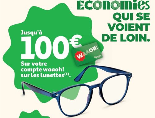 Optique by Auchan&nbsp;: Cagnotte Waaoh jusqu'� 100� sur vos Lunettes de Vue 2026