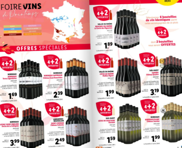 Pages du catalogue de la foire aux vins de printemps
