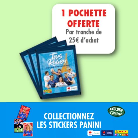 Casino collection stickers Panini Tous Rugby