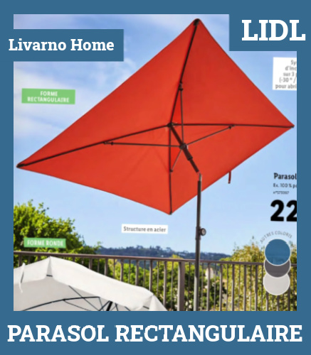 Lidl Parasol Rectangulaire