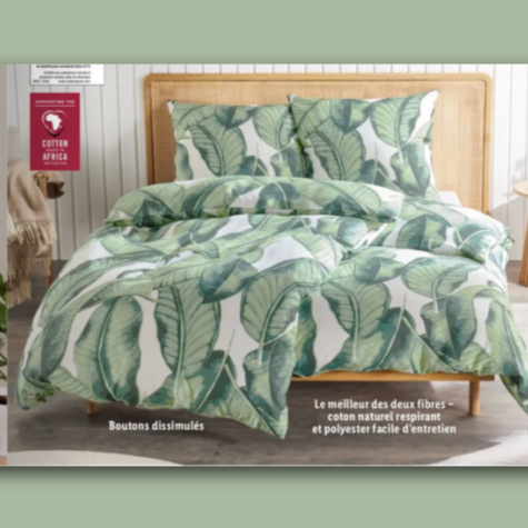 Parure de lit en coton mlang Lidl Livarno Home