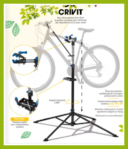 Pied atelier pour vlo Lidl