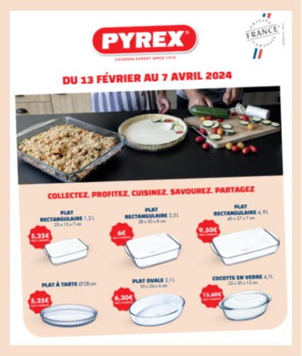 Produits Pyrex opération Pyrex Leclerc 2024