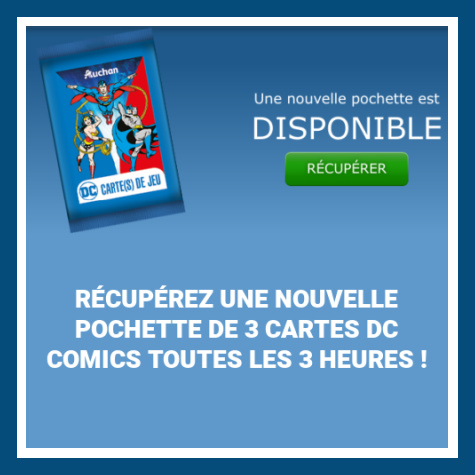 pochettes DC Comics digitales offertes en ligne Auchan