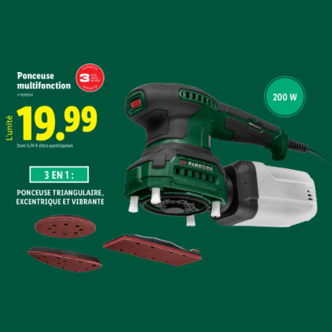 Ponceuse multifonction Lidl Parkside