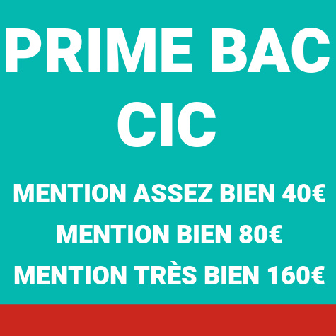 Mentions bac CIC 2023 prime pour les diploms du baccalaurat