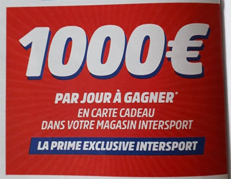 Informations prime rentre Intersport vues en catalogue
