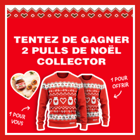 Pull Nutella Hiver Taille S - Blanc, Neuf Sans étiquette, Marque Générique