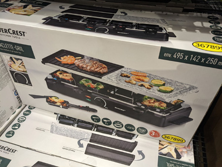 Raclette-gril Lidl en bote (vu en magasin)