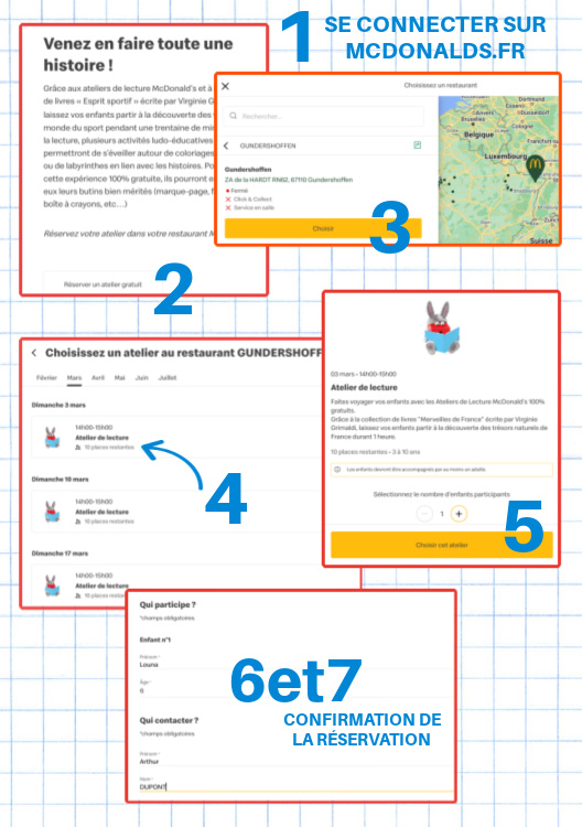 Comment rserver un atelier de lecture chez Mc Donalds
