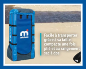 Paddle Lidl gonflable rang dans son sac  dos