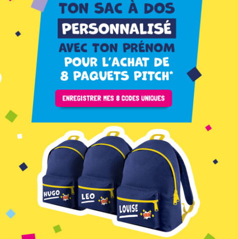 Sac  dos Pitch Brioche Pasquier Monsacados-pitch.briochepasquier.com