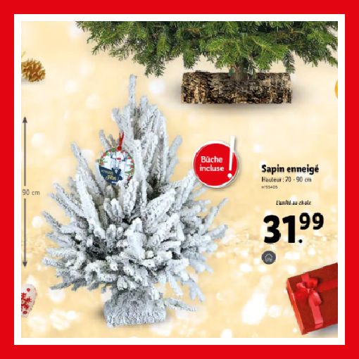 Bon plan sapin enneig Lidl Nol 2022