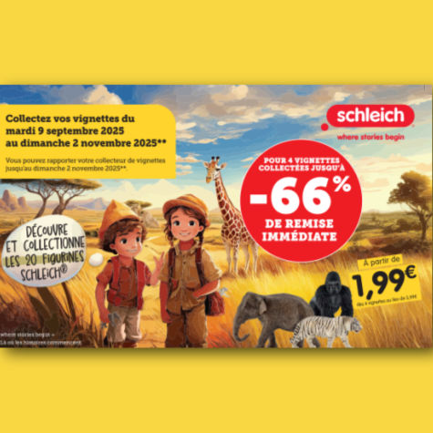Magasins Super U vignettes Schleich 2025