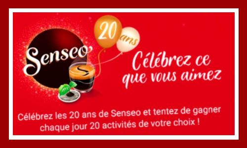 Grand jeu Senseo 20 ans  code www.senseo20ans.fr