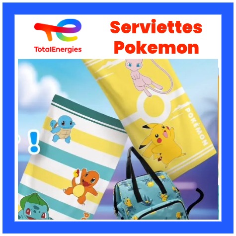 Pok�mon TotalEnergies 2026&nbsp;: serviette de plage et sac � dos isotherme - services.totalenergies.fr