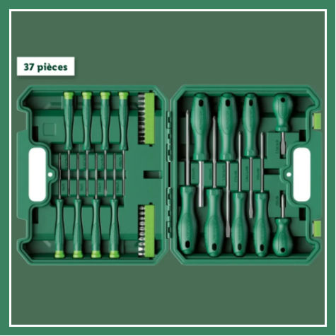 Lidl set de tournevis et embouts Parkside  7,89 euros