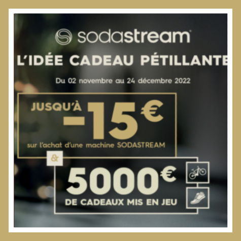 Offre de remboursement SodaStream Noël 2022 - www.jeu-sodastream-noel.fr