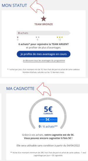 Statut Cagnotte Intersport