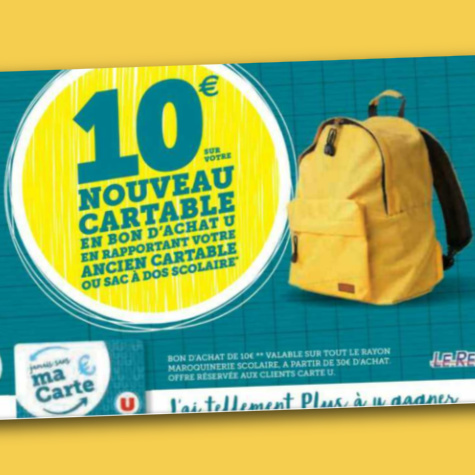 Reprise cartable magasins Super U Hyper U 2023